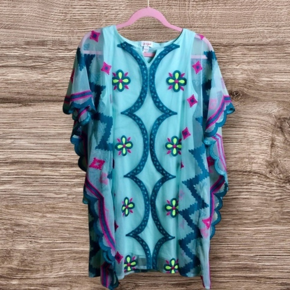 NWOT cat and Jack Boho embroidered dress. XL 14–16.